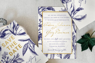 Gold Navy Wedding Invitation Suite: Elevating Your Celebration with Timeless Elegance