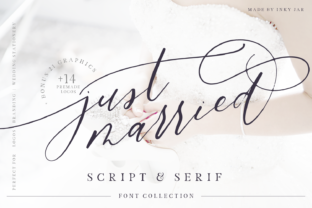 Just Married Duo: Elegant Typography for Romance