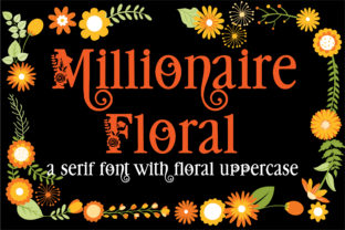 Millionaire Floral: Elevate Designs with Luxury Serif Style