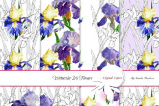 Patters with Watercolor Irises: Elevating Design Through Technical Precision