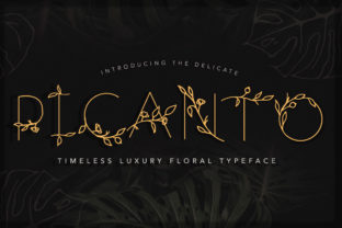 Picanto Font: Bold Floral Typography for Modern Branding
