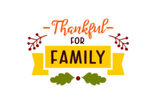 Thankful for Family: Elevating Thanksgiving Design with Versatile Floral Typography