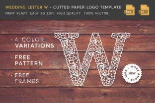 Wedding Letter W - Logo Template: Integrating Paper-Cut Aesthetics into Professional Branding Workflows
