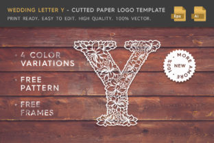 Wedding Letter Y - Cutted Paper Logo: Elevating Brand Identity with Tactile Design
